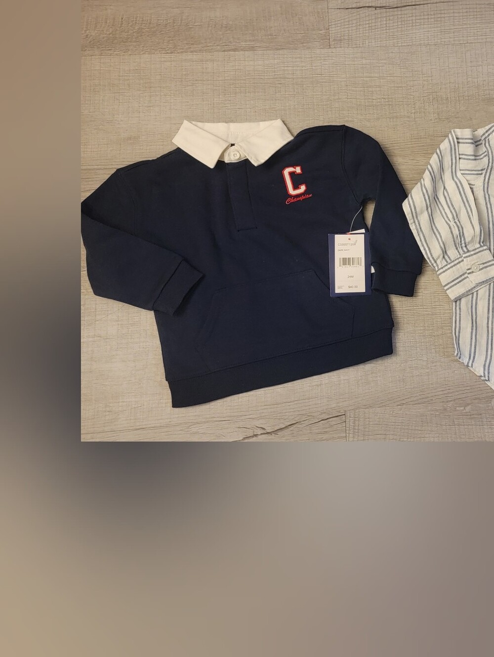 Champion / GAP  Navy Pullover with White Collar and Red Logo 2 Pieces NEW